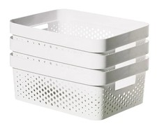Curver Infinity Dots Set of 2 100% Recycled Medium Storage Baskets 11 Litres - W