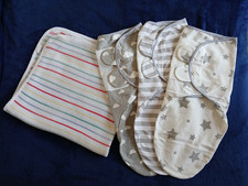 Unisex bundle Joules shawl/blanket & Set 3 Little Seeds swaddle blankets 0-3mths