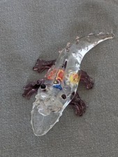 Vintage Murano Millefiori crocodile alligator glass figurine ornament