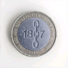 Two pound coin rare 1807 rare triple error