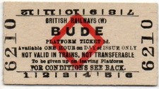 BR(W) Platform Ticket=Bude 1d