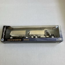 New Ray Long Hauler Kenworth W900 Black & Silver Tipper And Trailer Diecast 1:32