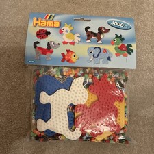 Brand New Hama Beads Animal Set 4416 With 3000 Beads And Four Pegboards