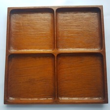 Square Teak serving platter