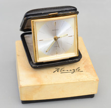 Vintage KIENZLE 7 Jewels Germany Travel Alarm Mechanical Clock Working