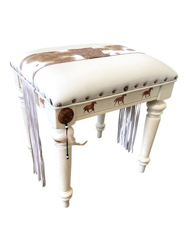 Western vanity stool cowhide - stool,