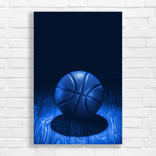 Basketball floor blue - on,