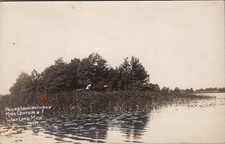 Prices Lake between MICHIGAN CENTER & WOLF LAKE, Michigan Real Photo Postcard