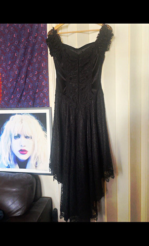 Sinister gothic black lace - black,