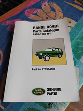 Range Rover Classic 1970-1985 V8 Genuine Factory Parts Catalogue VGC FREE POST