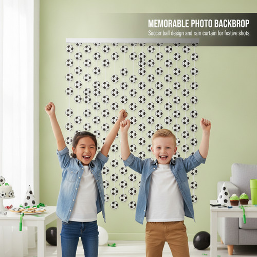 Football themed party curtain - football,