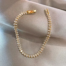 14k yellow gold plated  tennis