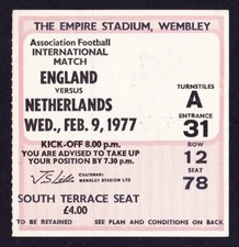 ENGLAND v NETHERLANDS 1977