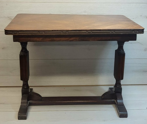 Vintage oak side table - oak,