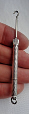 EDWARDIAN ENGINE TURNED SOLID SILVER CHATELAINE PROPELLING BUTTON HOOK