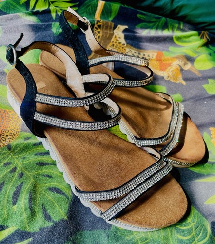 Strappy sandals with sparkle - sandals,