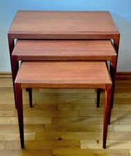 ❗️3 Danish Teak Nesting Tables Nesting Tables Johannes Andersen CFC Mobler Silkebg❗️