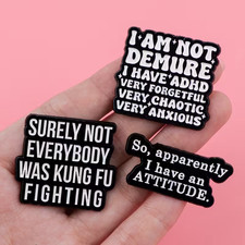 Funny enamel pin badge - pin, novelty