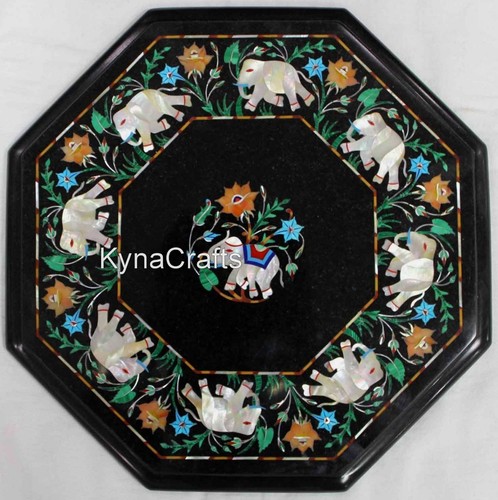 Elephant art inlay table top - elephant,