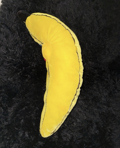 Yellow banana character plush - yellow,