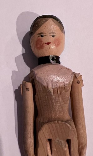 Antique grodnertal painted peg - antique,