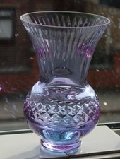 Caithness Neodymium Alexandrite Crystal Vase Colour Change Lilac Blue Diamond