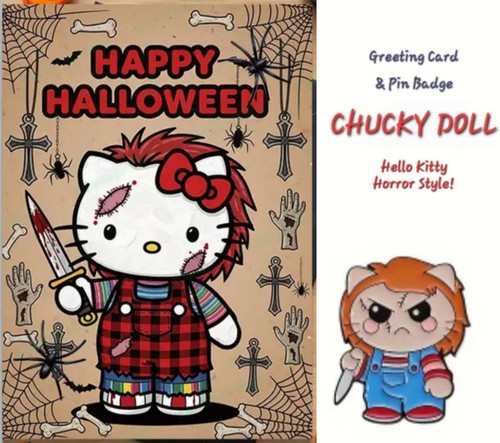 Hello kitty chucky doll card - hello,