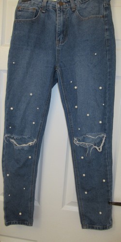 Ladies boohoo ripped - ripped, bead