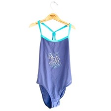 Girls Blue Aqua Wave Swimming Costume Swimsuit Age 12-13 years 158cm