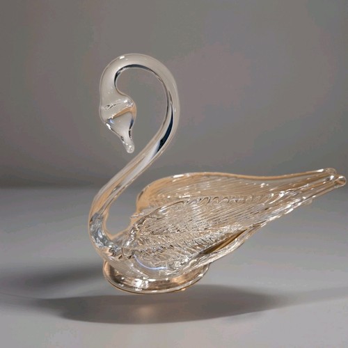 Edinburgh crystal glass swan - edinburgh,