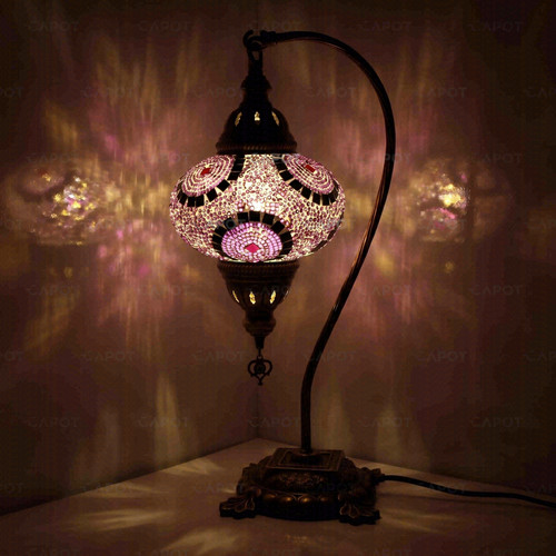 Pink turkish mosaic - mosaic, lamp