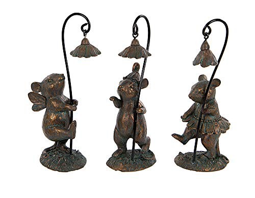 Verdigris bronze fairy mice - verdigris,