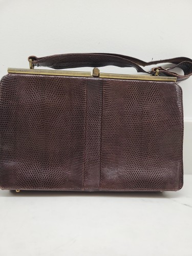 Vintage brown lizard skin - vintage,