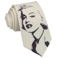 Ivory with Marilyn Monroe Portrait Tie | Men's Necktie