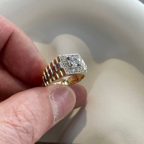 Genuine 9ct yellow gold men - genuine, men's