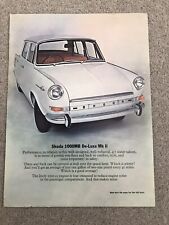 Skoda 1000MB MkII 1969-70 UK Brochure Sheet