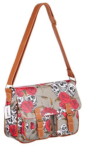 Womens oil cloth satchel - cloth,