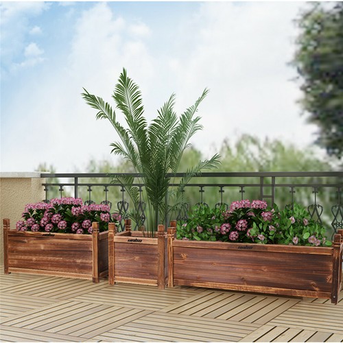 Wooden garden planter box - wooden,