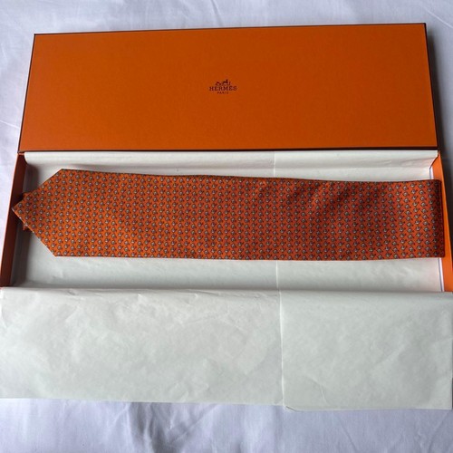 Hermès silk tie orange - tie,