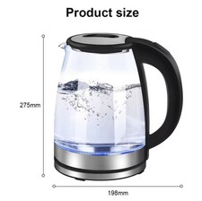 1.8L Electric Kettle 220V 1500-1800W Glass Tea Kettle for Home and Kitchen
