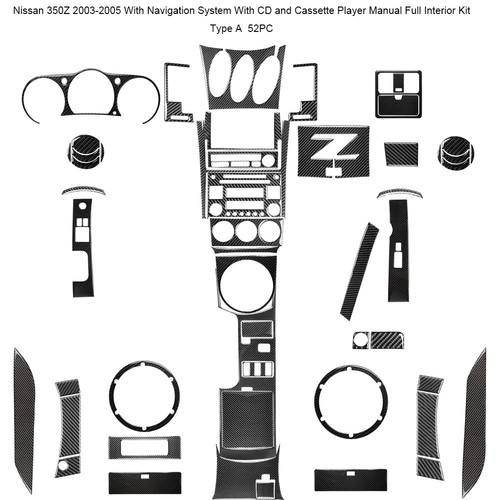 52pcs carbon fiber dashboard - 52pcs,