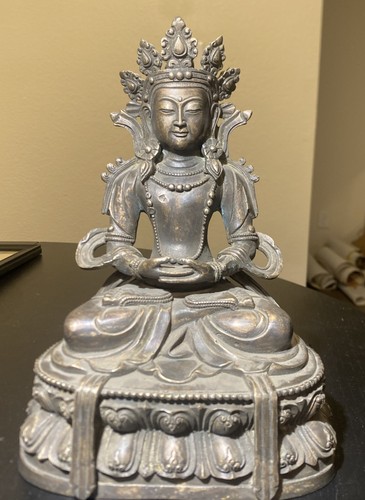 Chinese bronze kwan yin buddha - kwan,