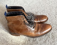 Mens Handmade Leather Brogue Boots Size Uk 7