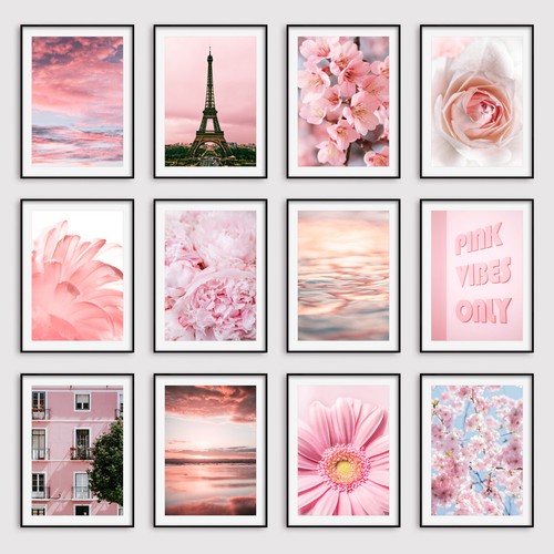 Pink botanical wall art - botanical,