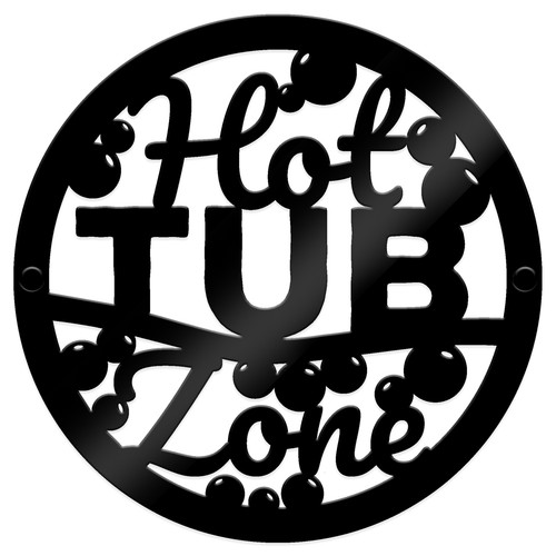 Hot tub plaque - wall, mounted