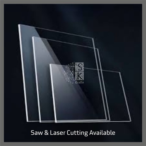 Clear square acrylic - clear, perspex
