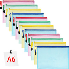 Plastic Wallets, 12Pcs A6 Zip