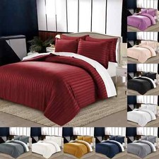 Satin Stripes Duvet Cover Set