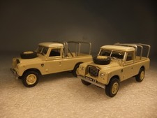 1:72 Land Rover Series III Utility Pickup Truck Sand x2 - Cararama - VGC unboxed