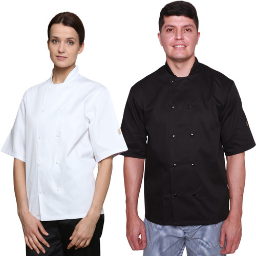 Unisex chef jacket dill short - chef,